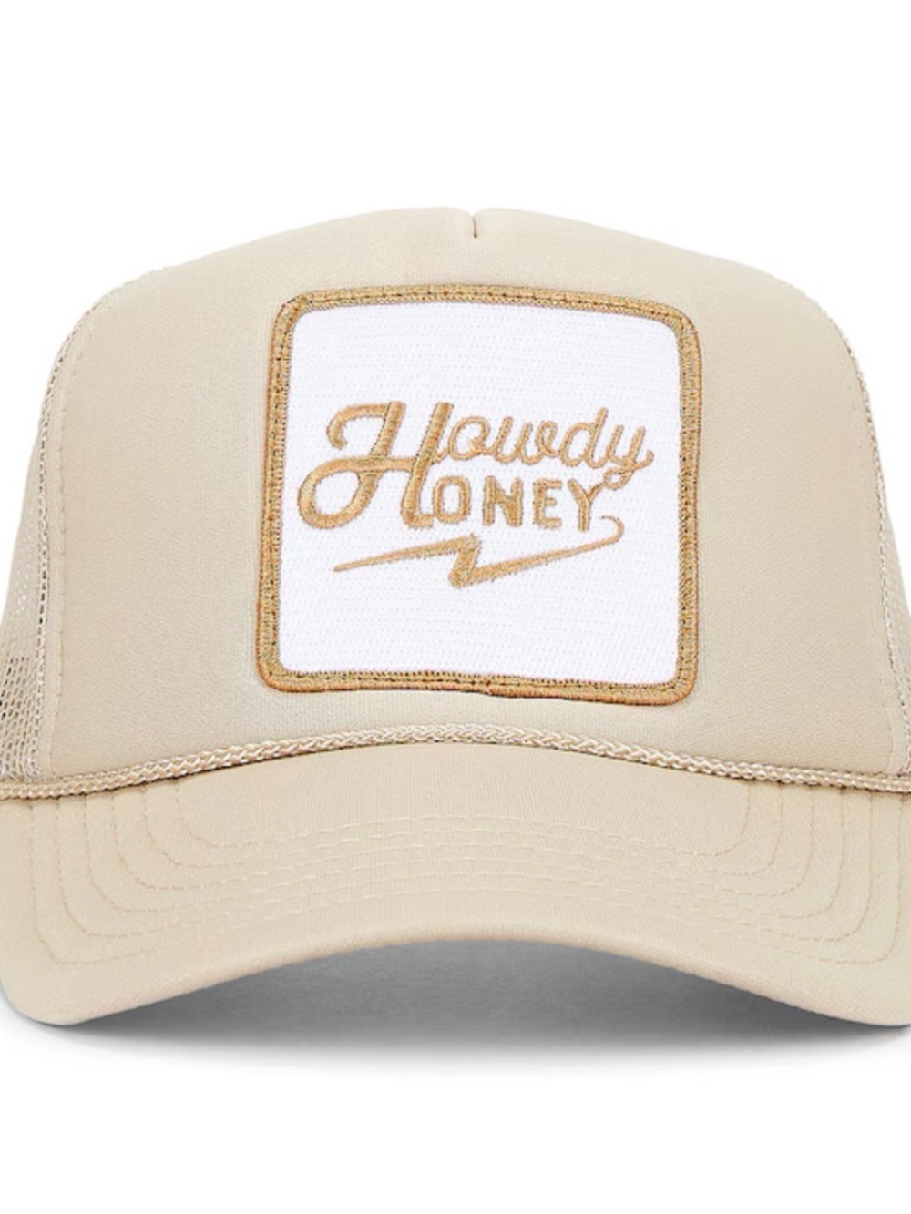 Howdy Honey Beige Trucker Hat by Friday Feelin